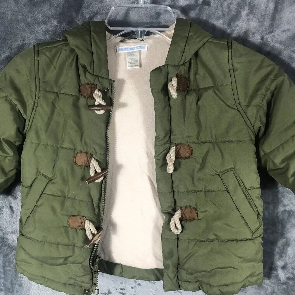 Janie And Jack Puffer Jacket Girls Size 12 To 24 Minutes - Picture 3 of 16